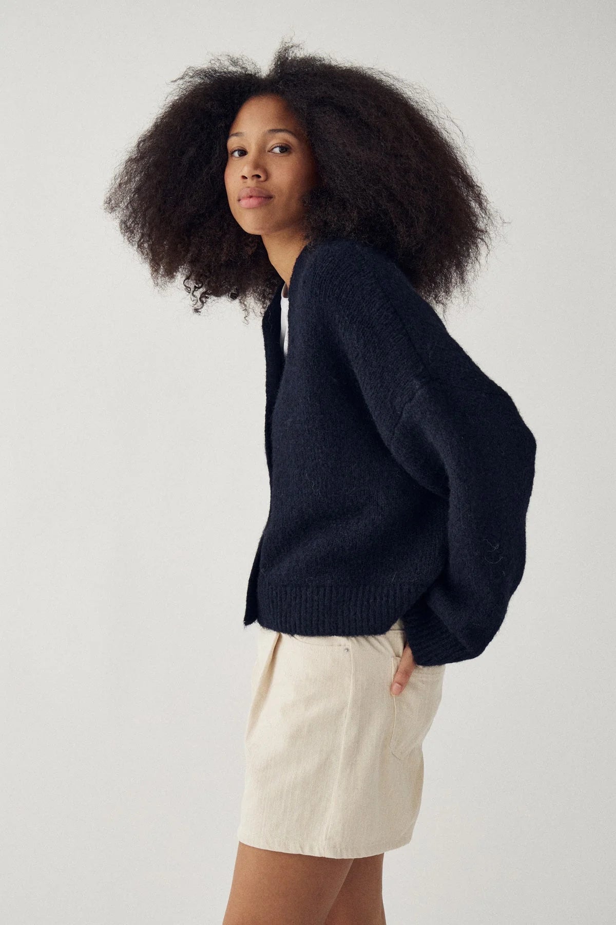 Noella Laiana Knit Cardigan Navy - Steranko Clothing Manchester