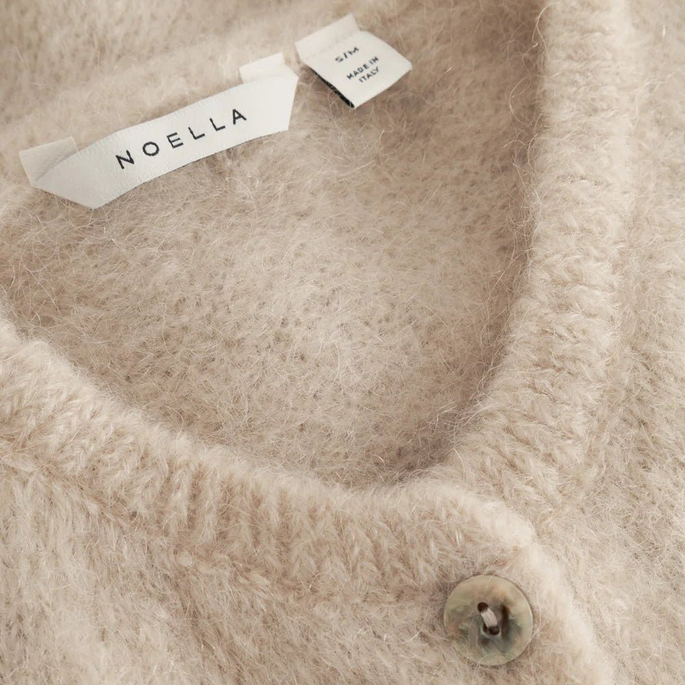 Noella Lorell Knit SS Cardigan Beige - Steranko Clothing Manchester