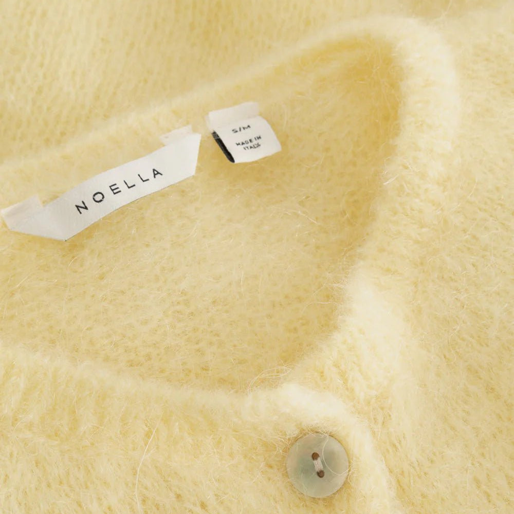 Noella Lorell Knit SS Cardigan Light Yellow - Steranko Clothing Manchester