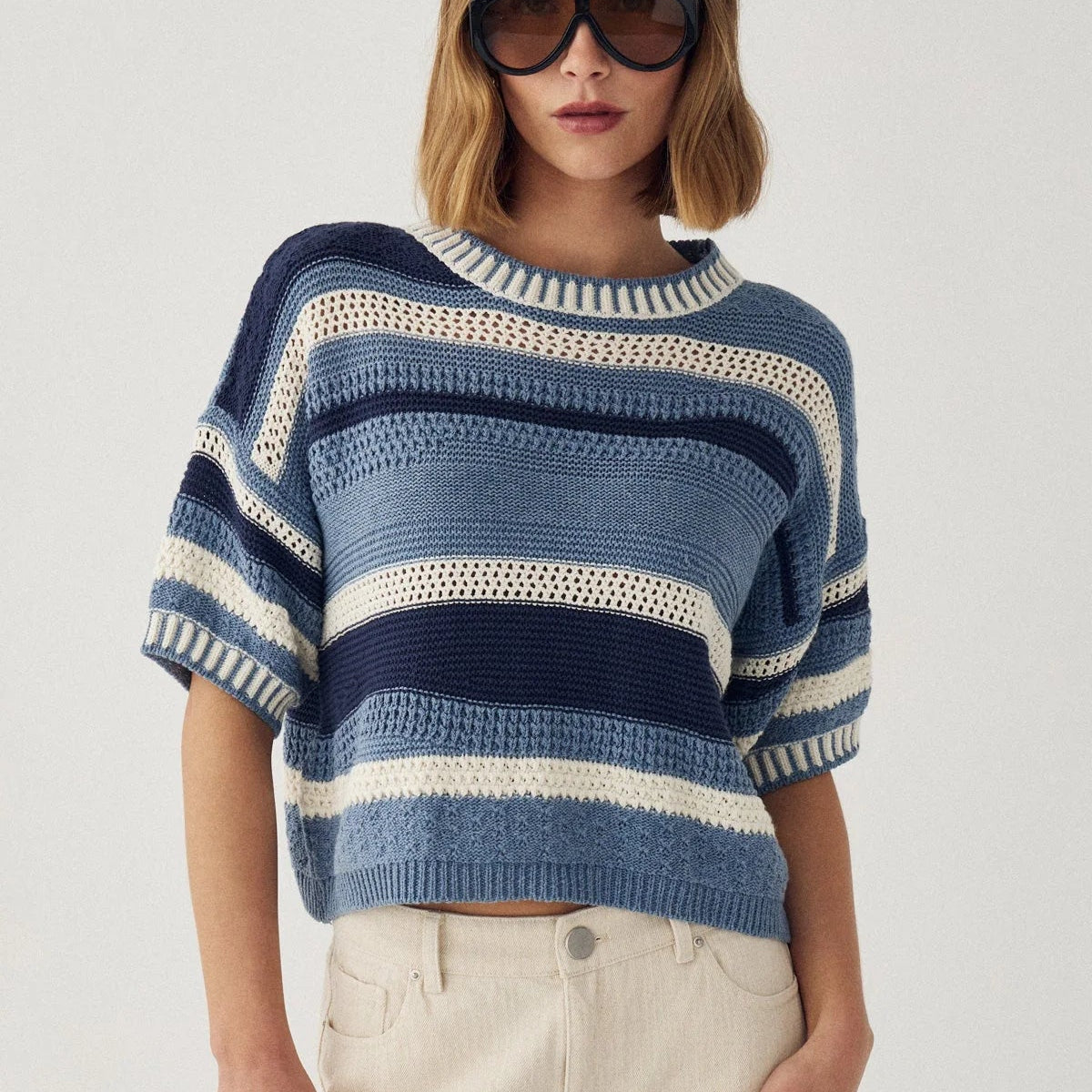Noella Marian Knit Daya Blue Stripe - Steranko Clothing Manchester
