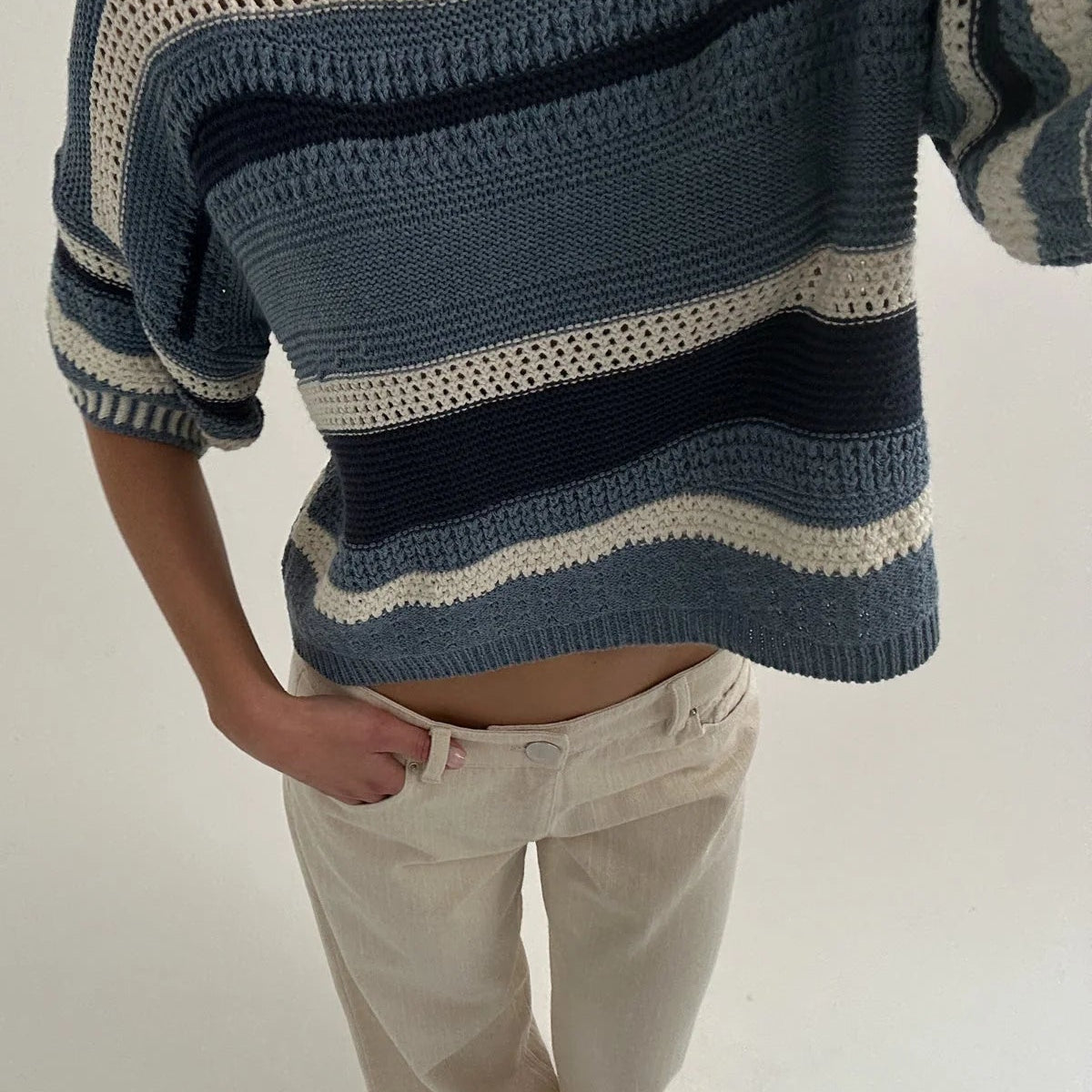 Noella Marian Knit Daya Blue Stripe - Steranko Clothing Manchester