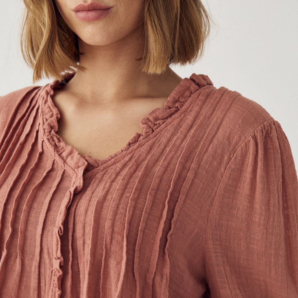 Noella Marin Blouse Red Clay - Steranko Clothing Manchester