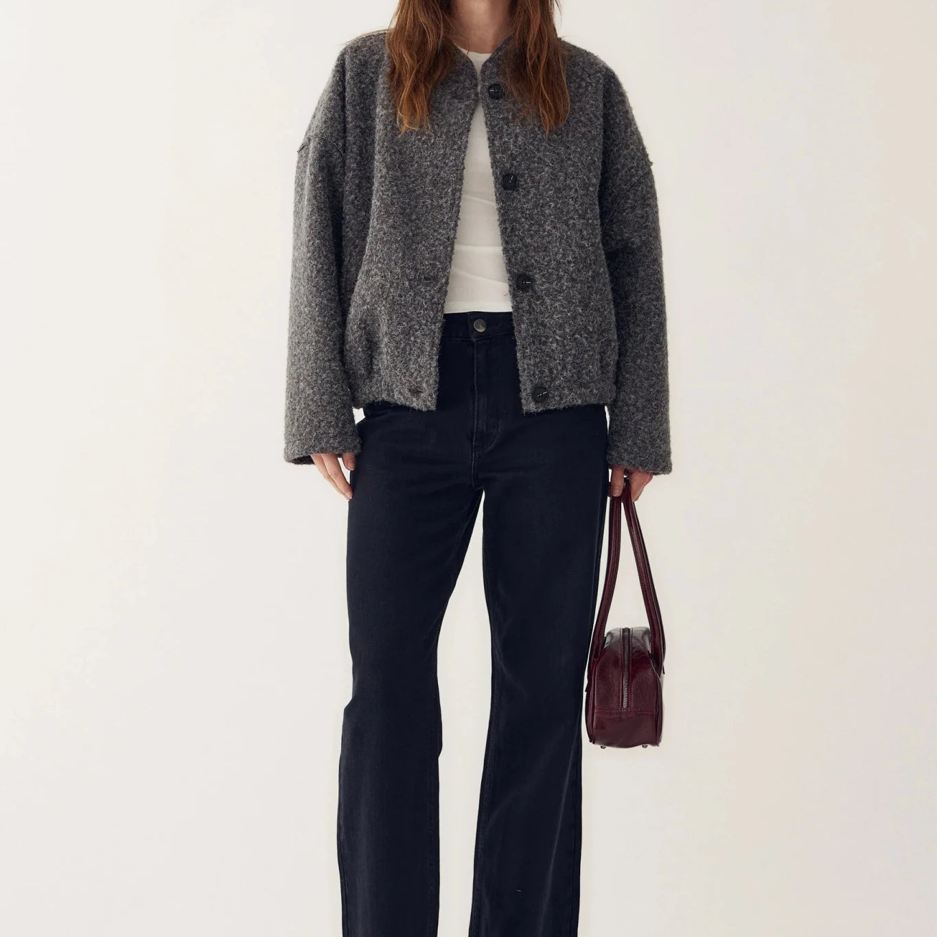 Noella Marnie Jacket Dark Grey Melange - Steranko Clothing Manchester