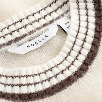 Noella Marthy Knit Ivory Brown - Steranko Clothing Manchester