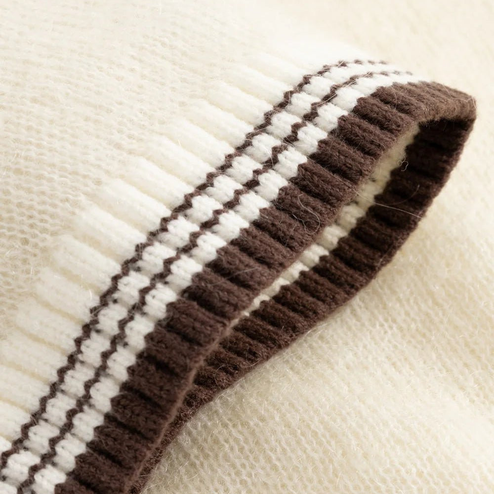 Noella Marthy Knit Ivory Brown - Steranko Clothing Manchester