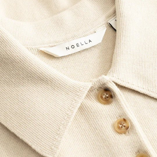 Noella Maxine SL Knit Polo Oyster - Steranko Clothing Manchester