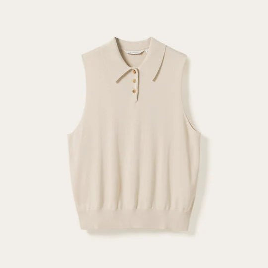 Noella Maxine SL Knit Polo Oyster - Steranko Clothing Manchester