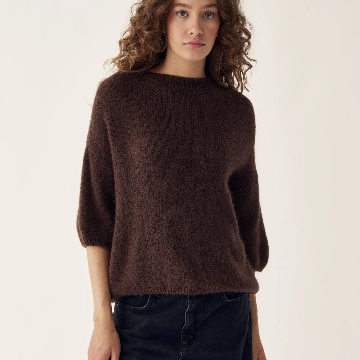 Noella Mimi Knit Jumper Dark Brown - Steranko Clothing Manchester