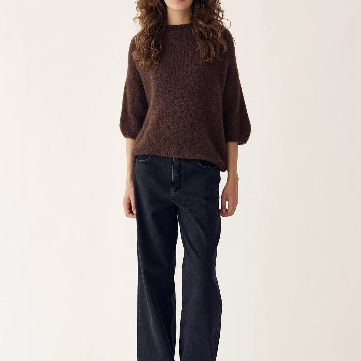 Noella Mimi Knit Jumper Dark Brown - Steranko Clothing Manchester