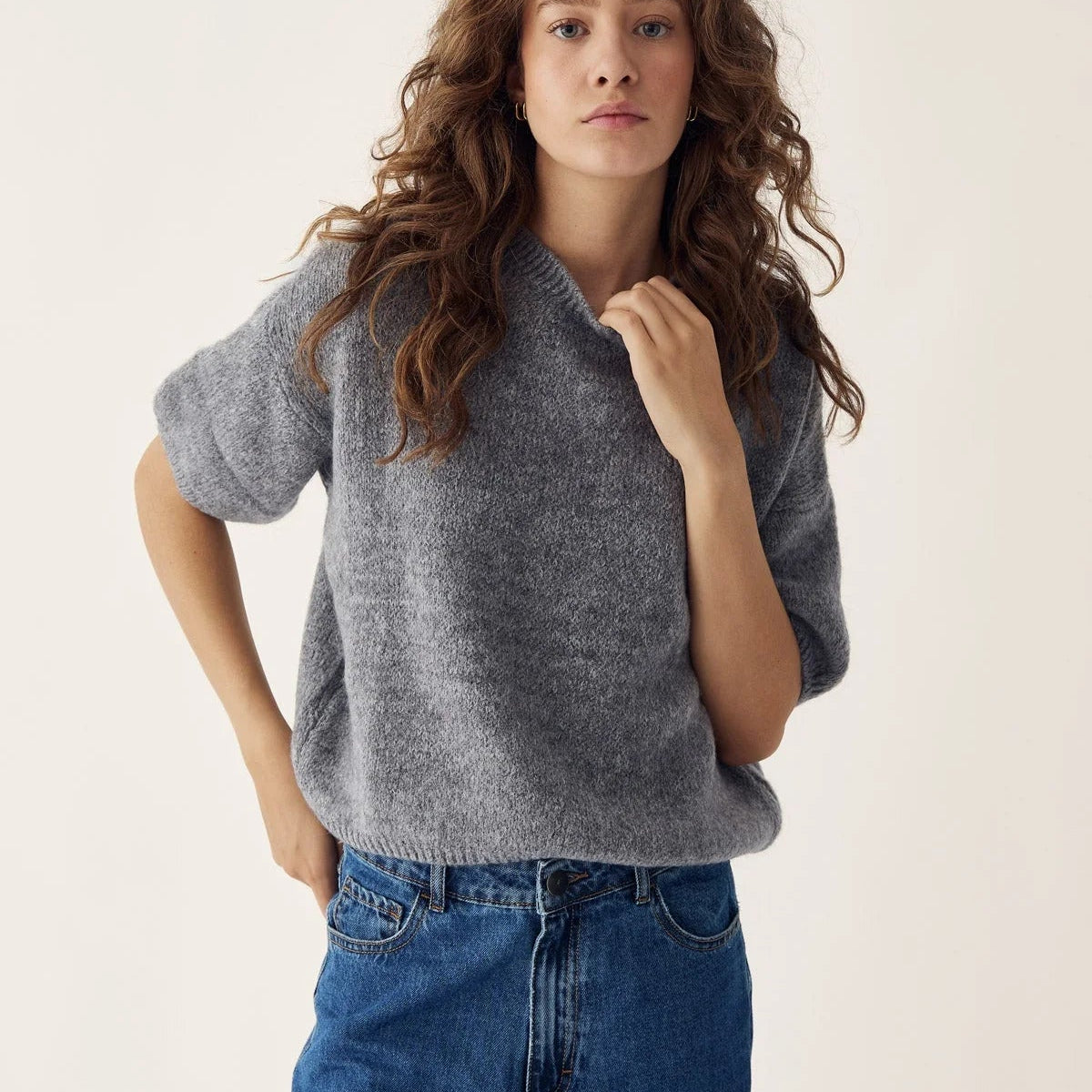 Noella Mimi Knit Jumper Grey - Steranko Clothing Manchester