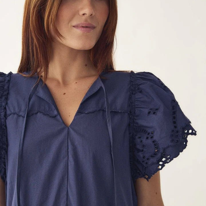 Noella Monica Dress Dusty Blue - Steranko Clothing Manchester