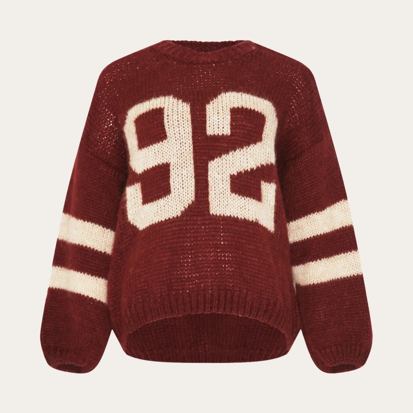 Noella Ninety - two Knit Bordeaux Ivory - Steranko Clothing Manchester