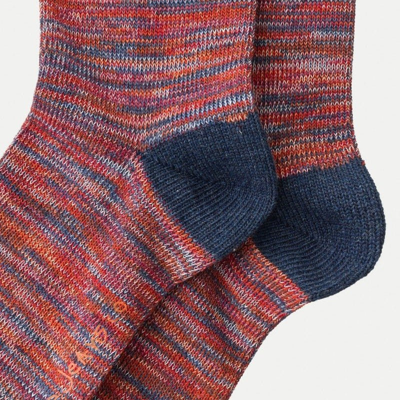 Nudie Jeans Co Rasmusson Multi Yarn Sock Red - Steranko Clothing Manchester