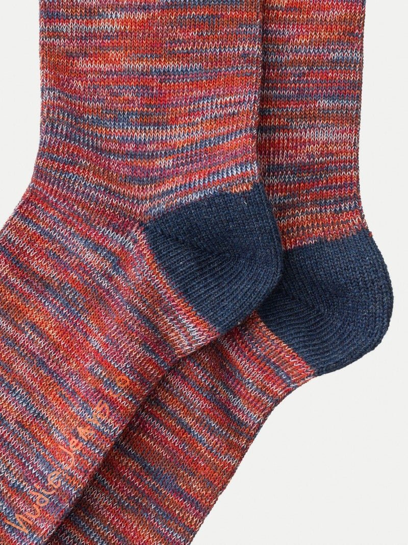 Nudie Jeans Co Rasmusson Multi Yarn Sock Red - Steranko Clothing Manchester