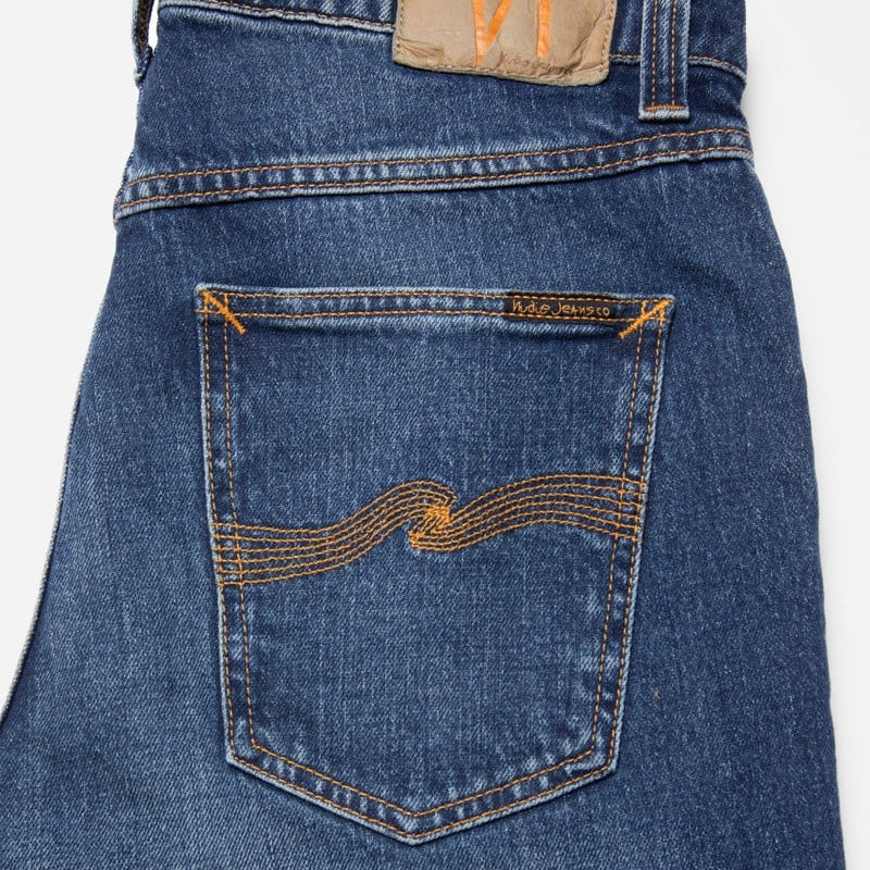 Nudie Jeans Co Solid Ollie Wild Blue - Steranko Clothing Manchester