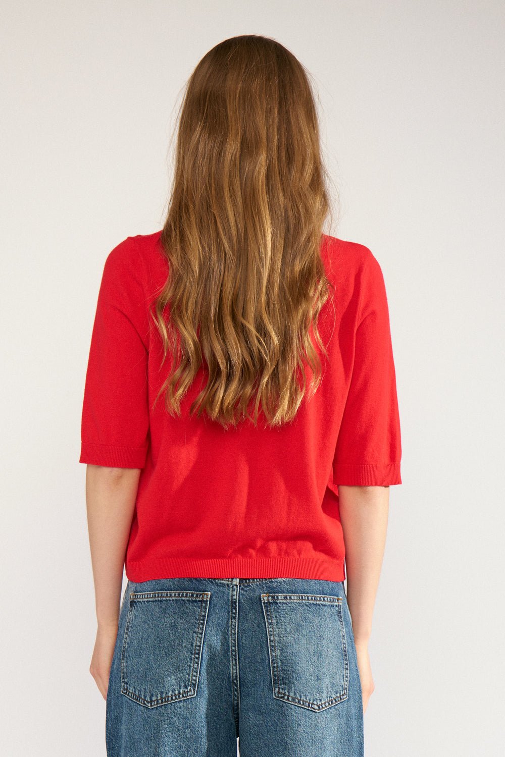 Numph Cally SS Pullover Goji Berry - Steranko Clothing Manchester