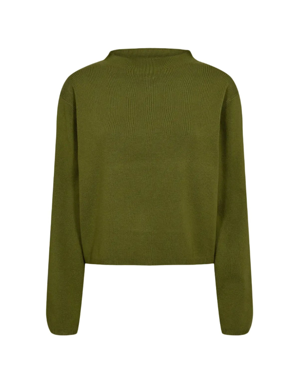 Numph Carma Crop Pullover Calla Green - Steranko Clothing Manchester