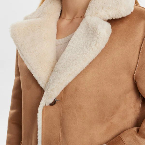 Numph Elliot Reversible Coat Cognac - Steranko Clothing Manchester