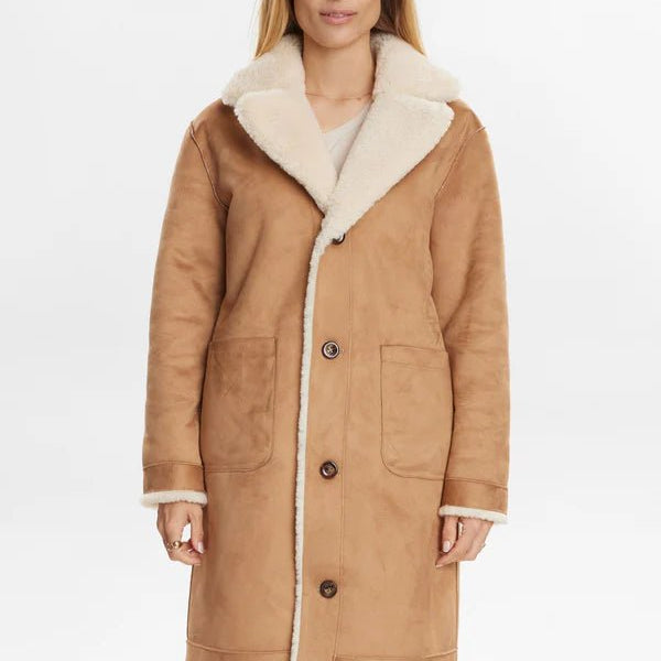 Numph Elliot Reversible Coat Cognac - Steranko Clothing Manchester