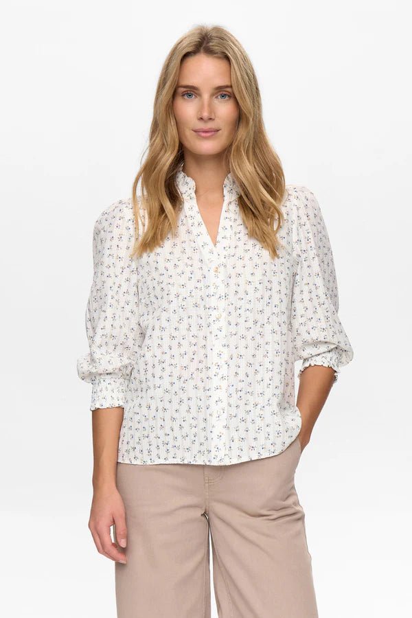 Numph Fenja Shirt Gray Blue - Steranko Clothing Manchester