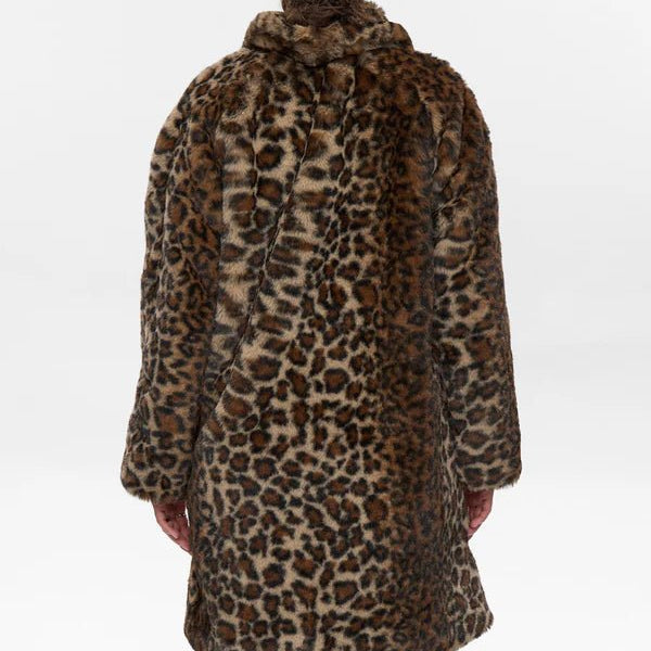 Numph Lulla Faux Fur Coat Black Coffee - Steranko Clothing Manchester