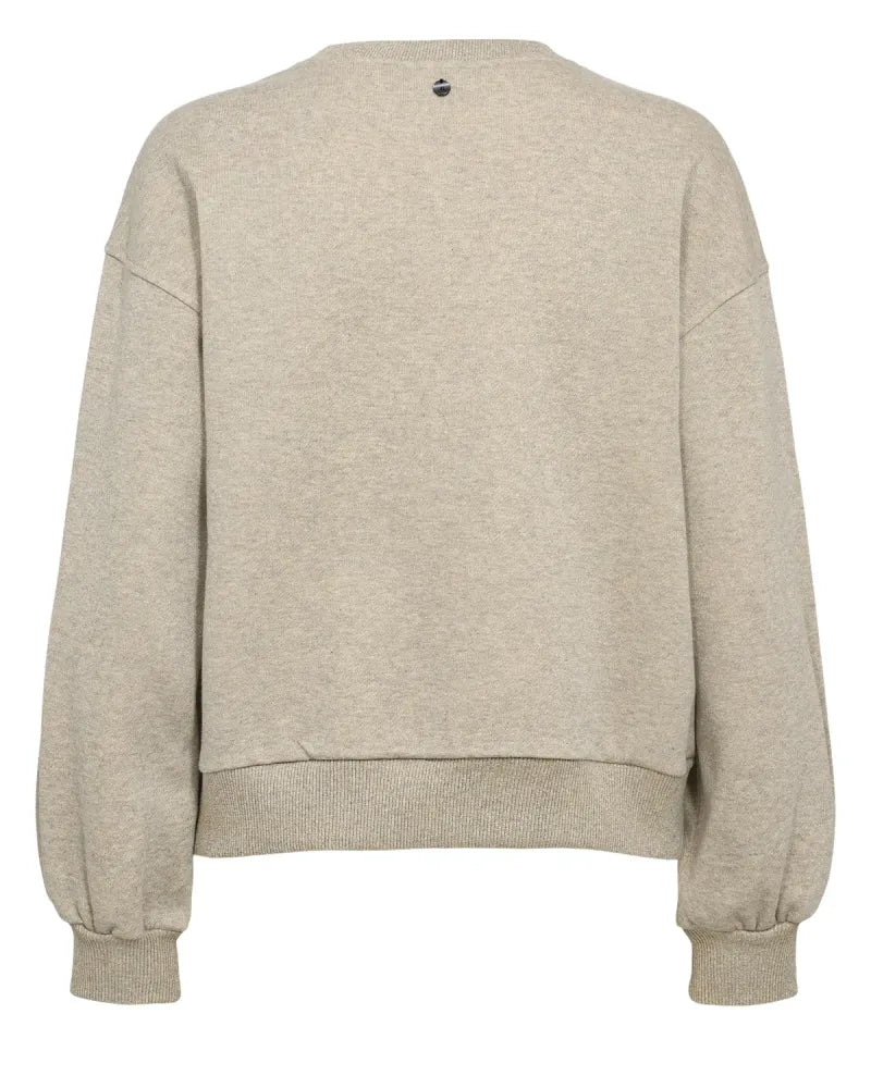 Numph Nucalli Sweatshirt Creme Melange - Steranko Clothing Manchester