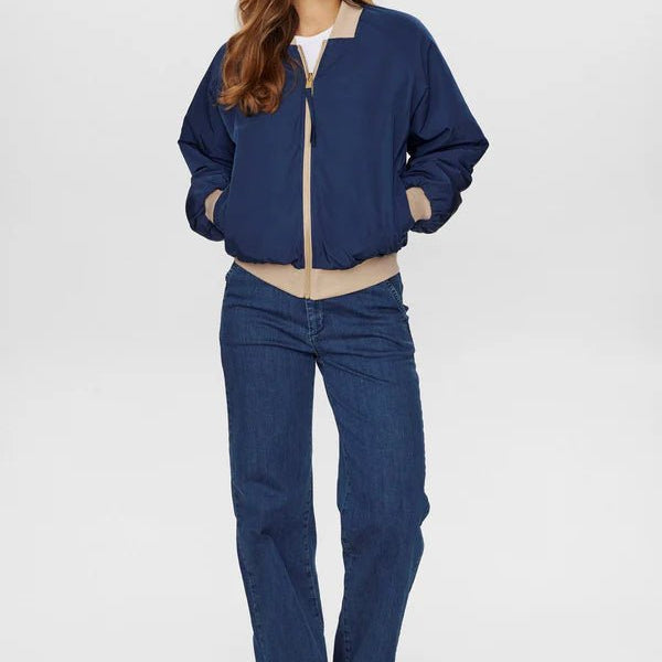 Numph Nuetera Reversible Jacket Dark Sapphire - Steranko Clothing Manchester