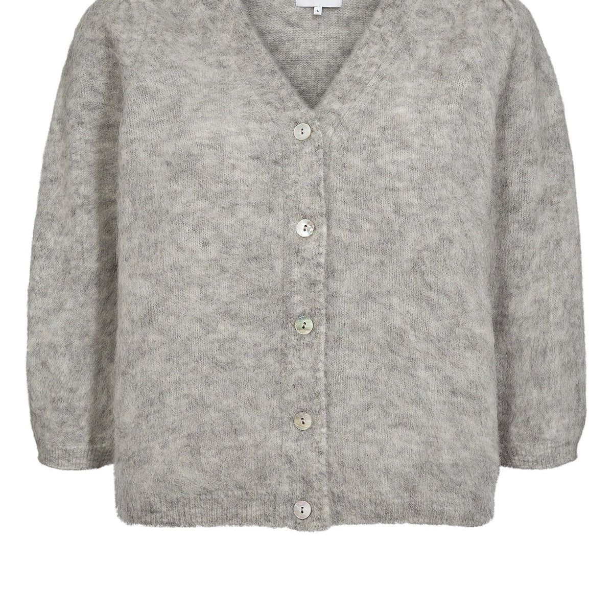 Numph Siri Brushed Cardigan Light Grey Melange - Steranko Clothing Manchester