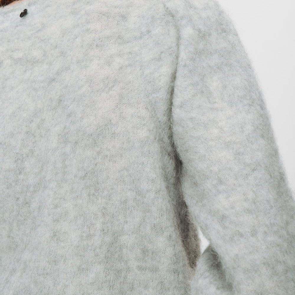 Numph Siri Brushed Cardigan Light Grey Melange - Steranko Clothing Manchester