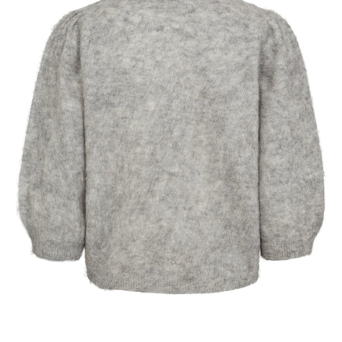 Numph Siri Brushed Cardigan Light Grey Melange - Steranko Clothing Manchester