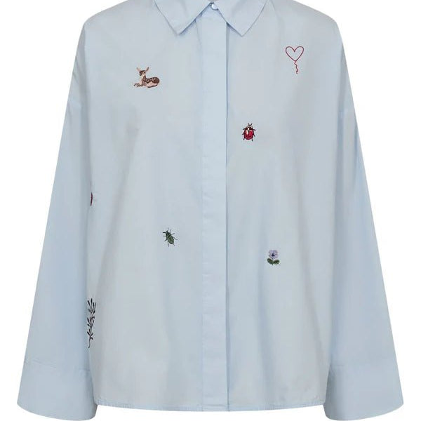 Numph Tenja Shirt Floaty Blue - Steranko Clothing Manchester