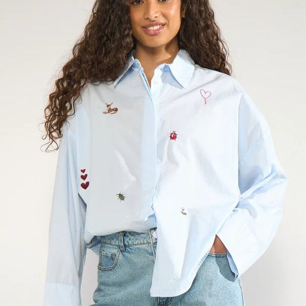 Numph Tenja Shirt Floaty Blue - Steranko Clothing Manchester