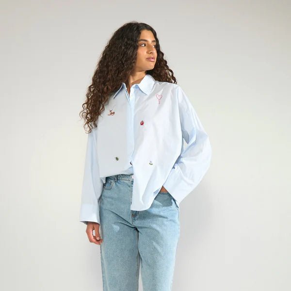 Numph Tenja Shirt Floaty Blue - Steranko Clothing Manchester