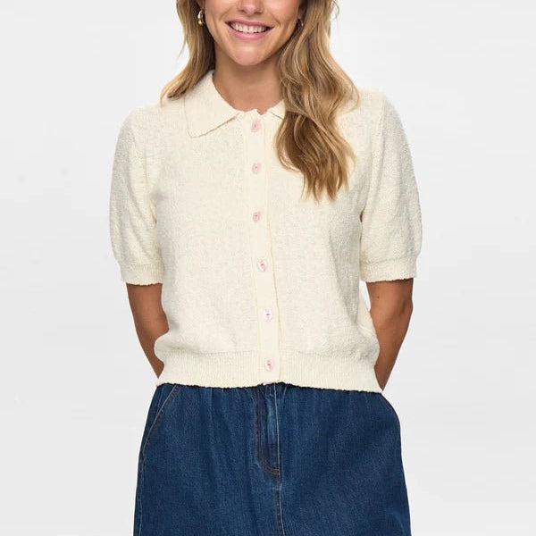 Numph Zola Cardigan Cloud Dancer - Steranko Clothing Manchester