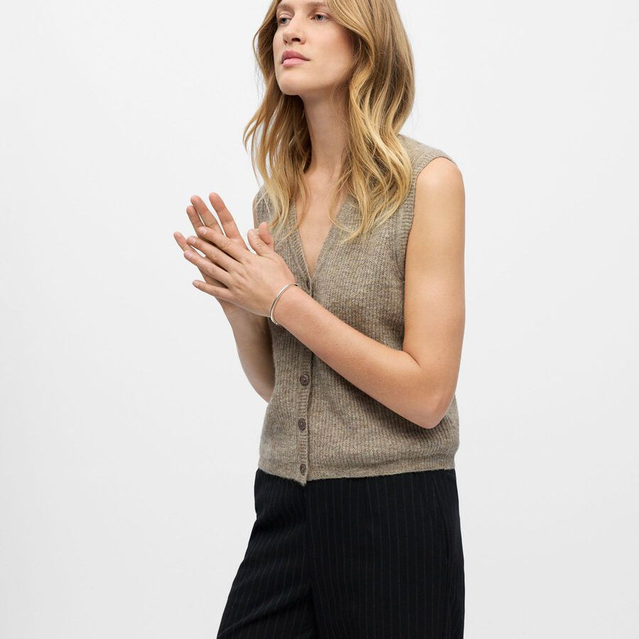 Object Diana Knitted Waistcoat Morel - Steranko Clothing Manchester
