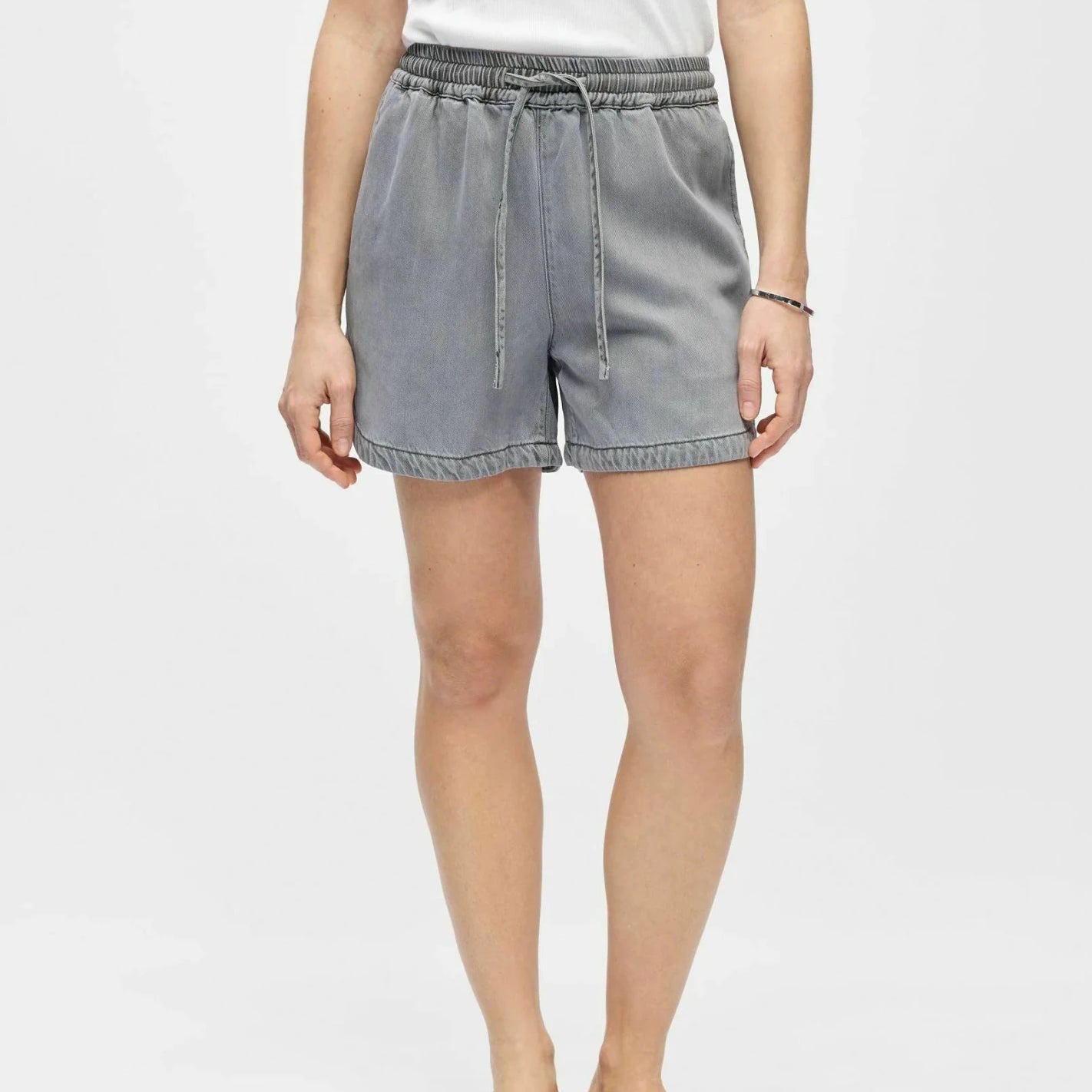 Object Frame Shorts Light Grey Denim - Steranko Clothing Manchester