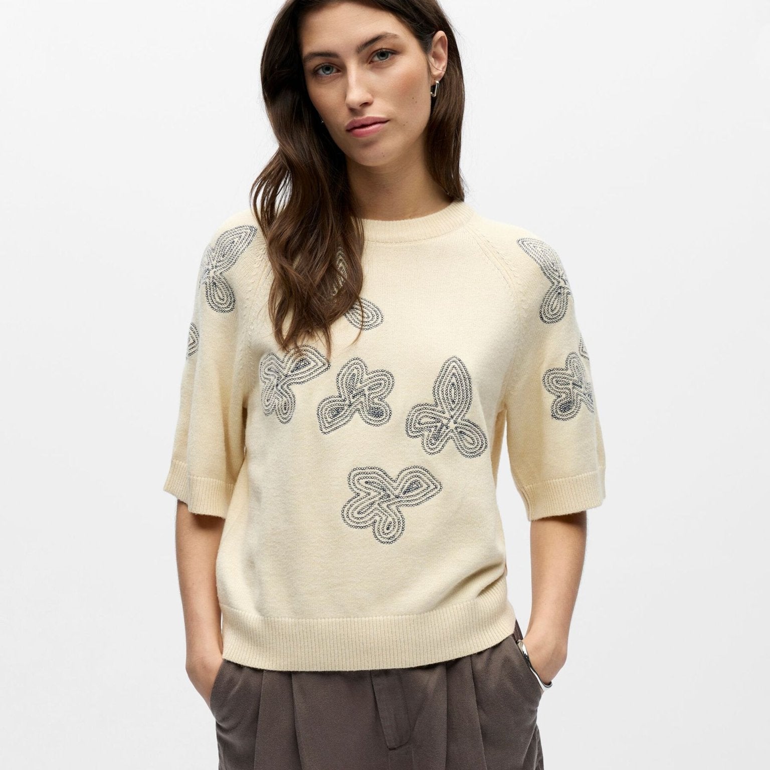 Object Laney Rubin SS Pullover Sandshell/Sky captain - Steranko Clothing Manchester