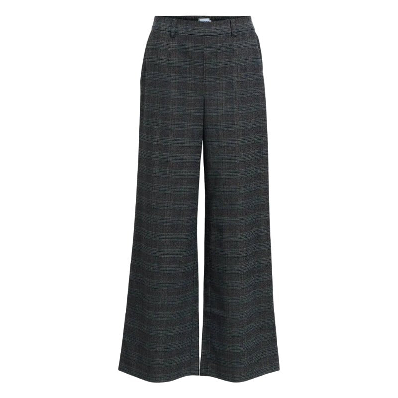 Object Lisa Wide Leg Pant Dark Grey Melange - Steranko Clothing Manchester