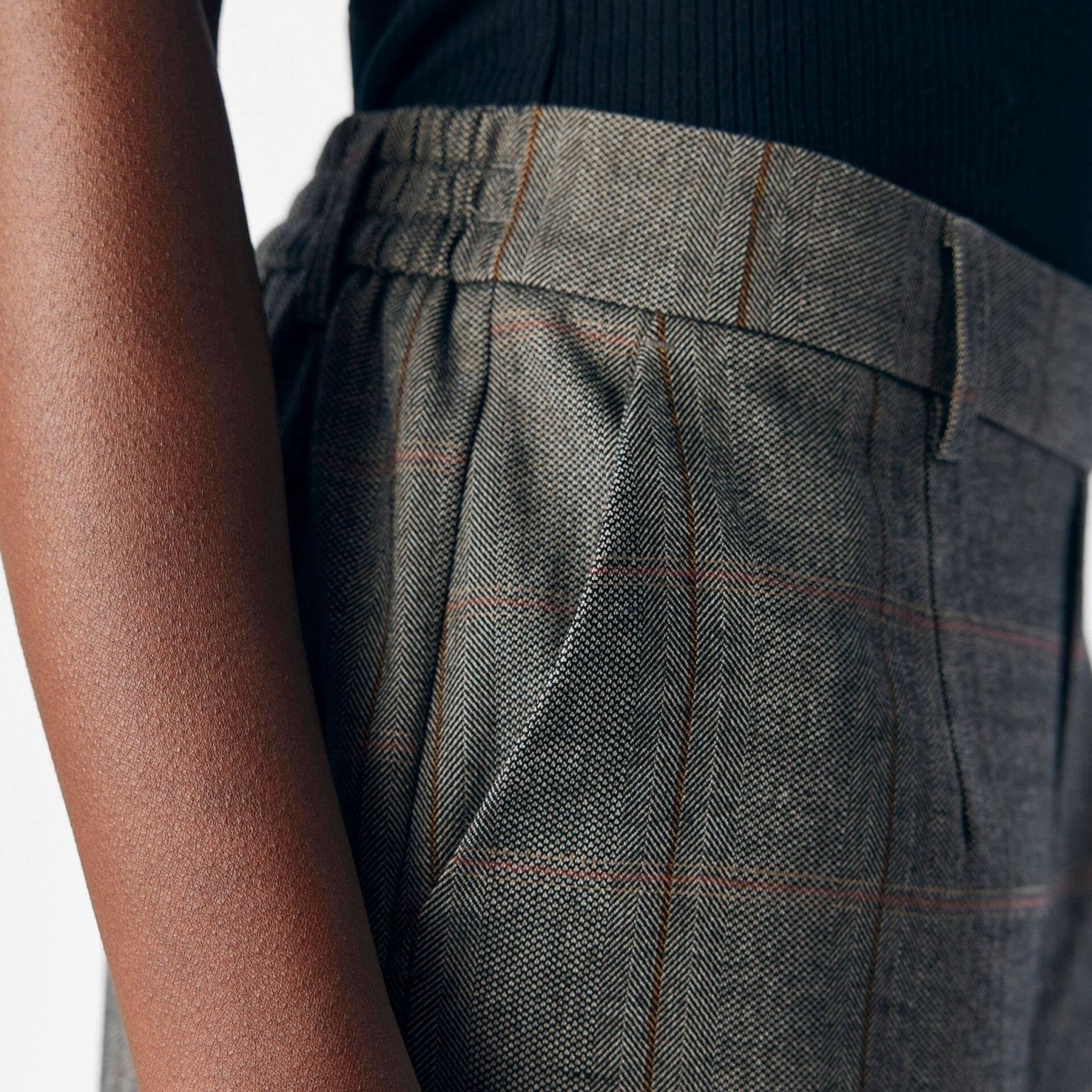 Object Lisa Wide Pants Black/Humus - Steranko Clothing Manchester