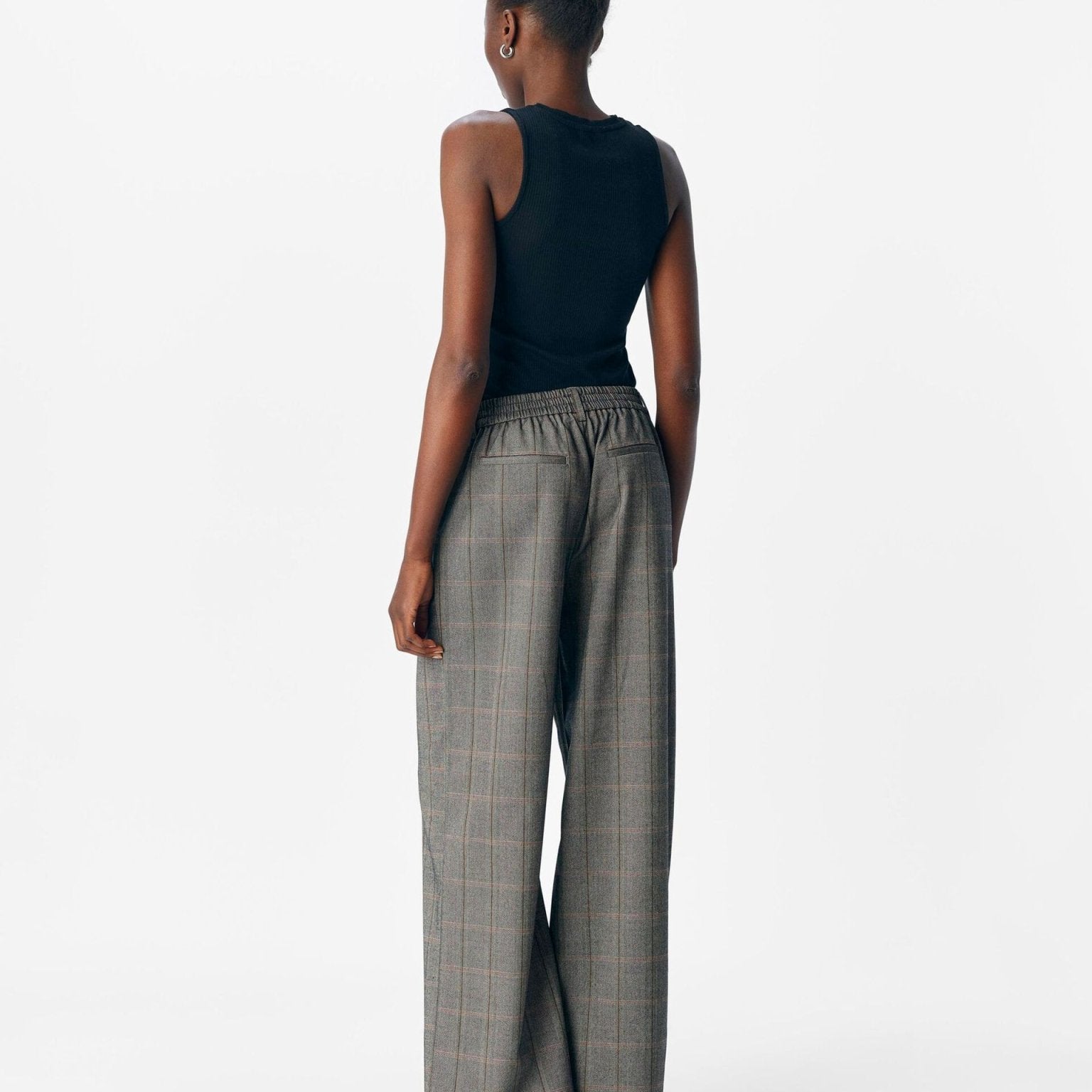 Object Lisa Wide Pants Black/Humus - Steranko Clothing Manchester