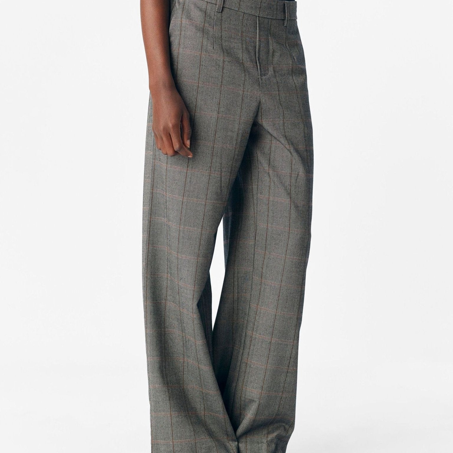 Object Lisa Wide Pants Black/Humus - Steranko Clothing Manchester