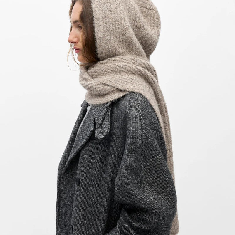 Object Milu Cable Scarf Knit Balaclava Hummus - Steranko Clothing Manchester