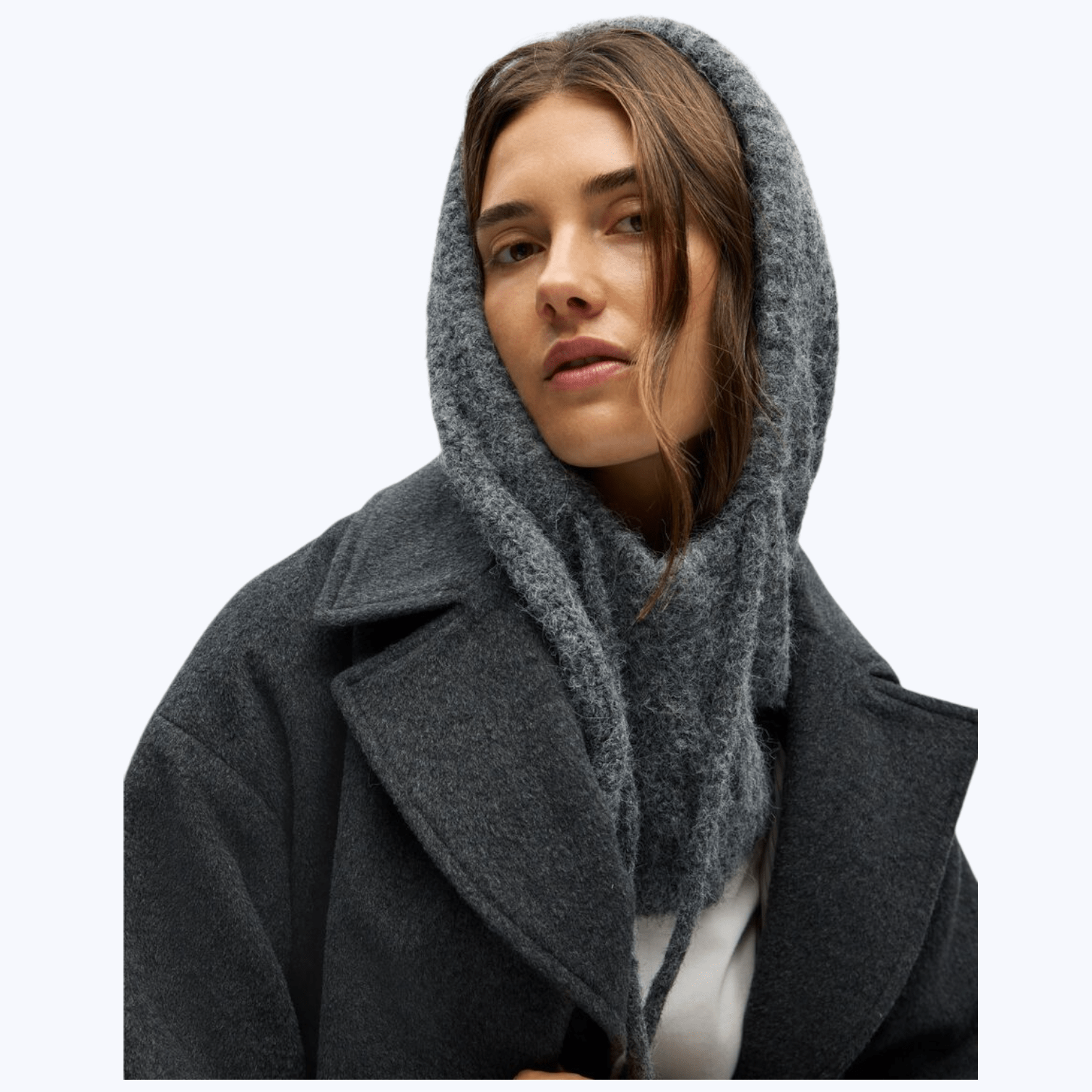 Object Milu Knitted Balaclava Medium Grey Melange - Steranko Clothing Manchester