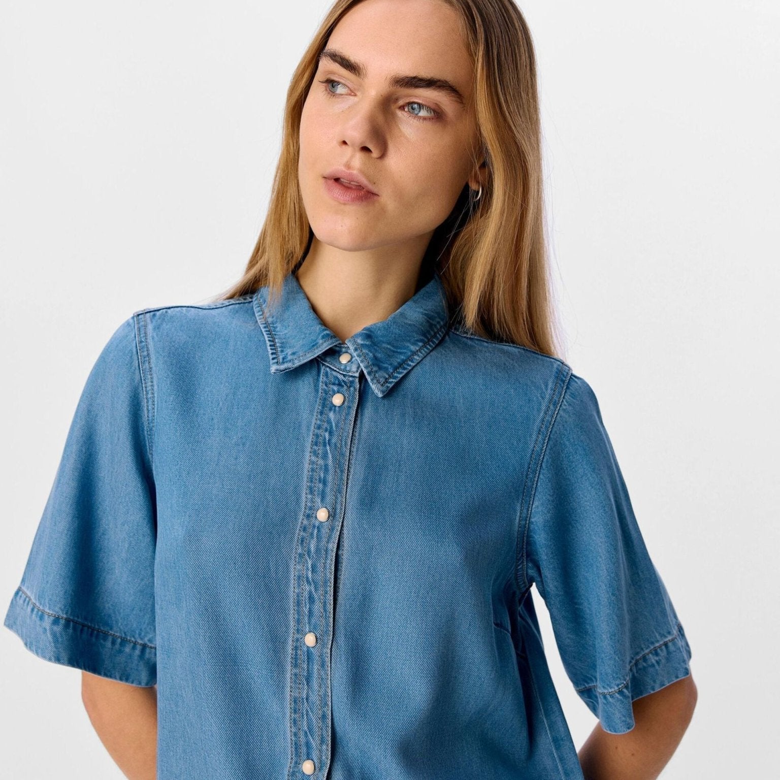 Object Mini Dress Light Blue Denim - Steranko Clothing Manchester