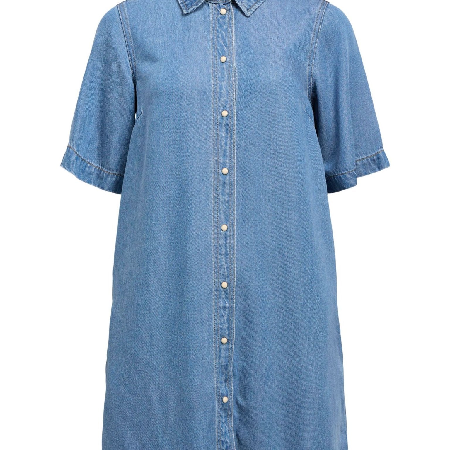 Object Mini Dress Light Blue Denim - Steranko Clothing Manchester