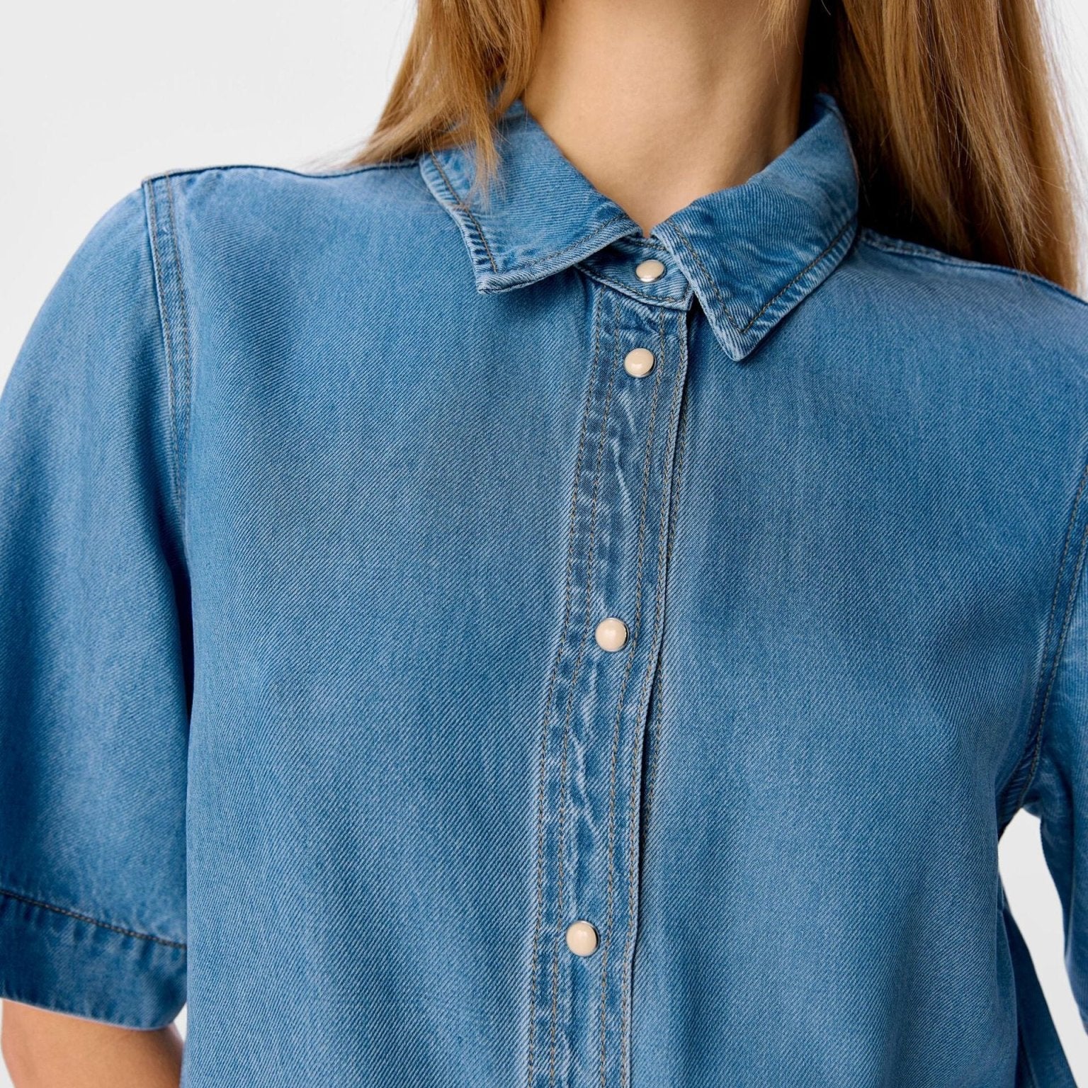 Object Mini Dress Light Blue Denim - Steranko Clothing Manchester