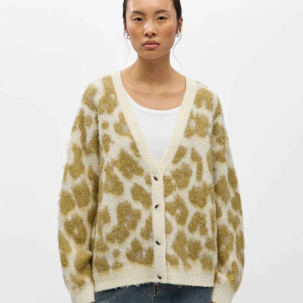 Object Pipsy L/S Brushed Cardigan Birch Fennel Seed - Steranko Clothing Manchester