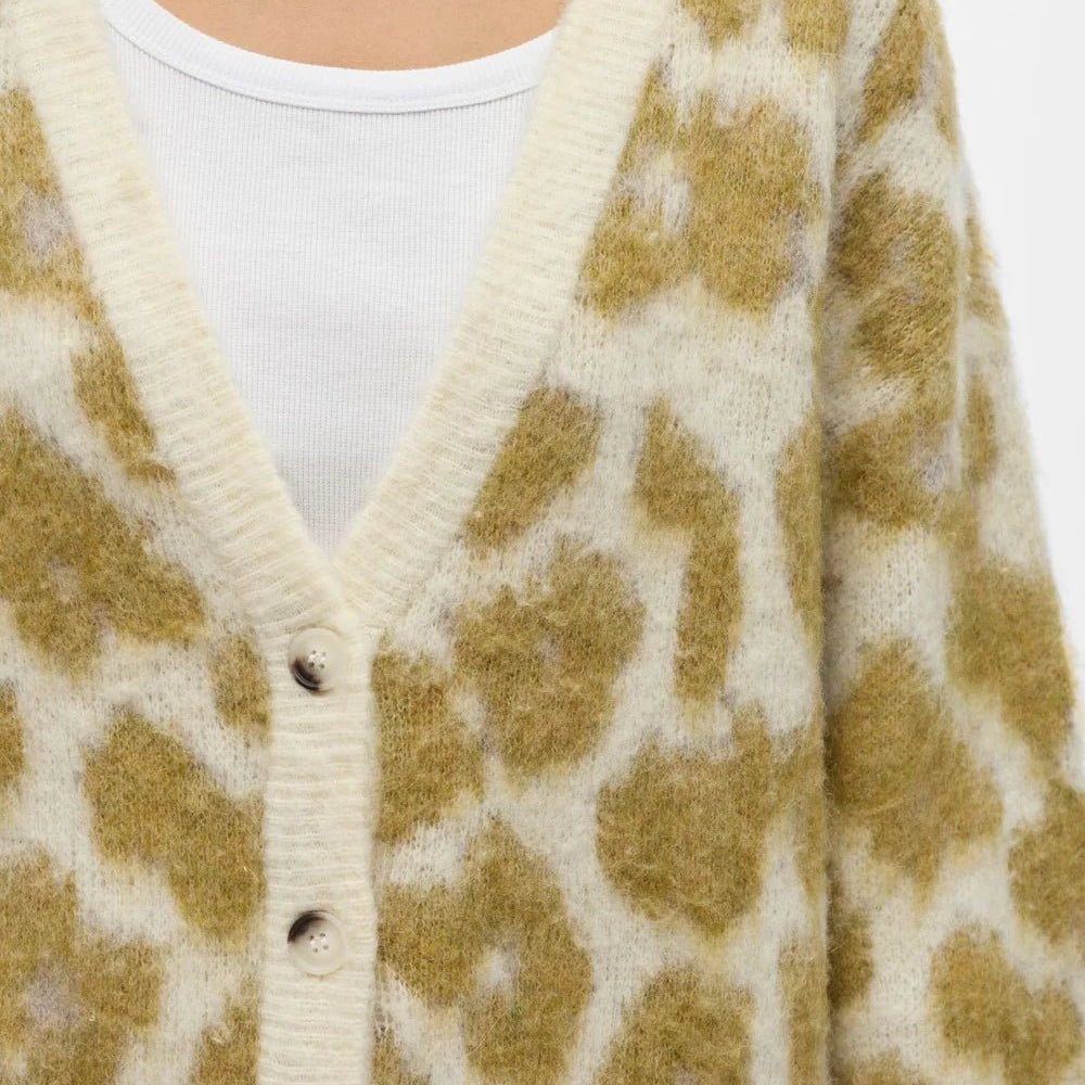 Object Pipsy L/S Brushed Cardigan Birch Fennel Seed - Steranko Clothing Manchester