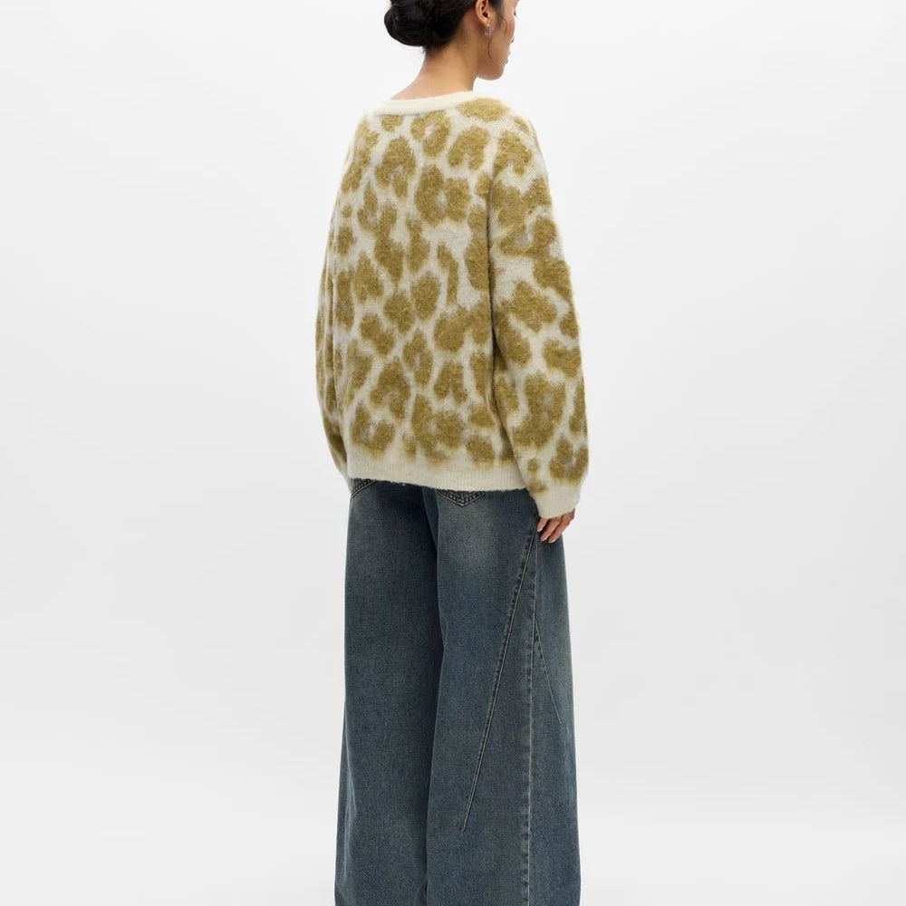 Object Pipsy L/S Brushed Cardigan Birch Fennel Seed - Steranko Clothing Manchester