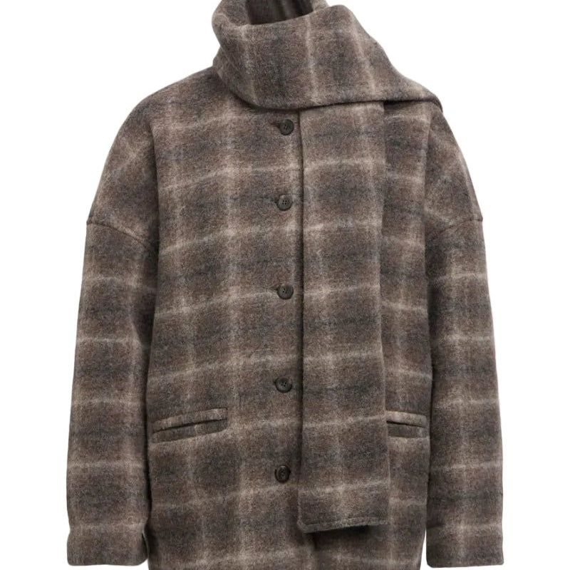 Object Scarf Detail Jacket Brown - Steranko Clothing Manchester